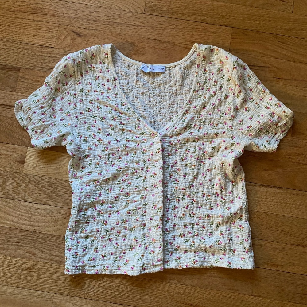 Floral Textured Women's Top